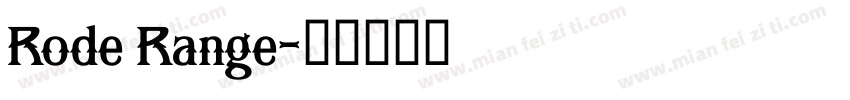 Rode Range字体转换